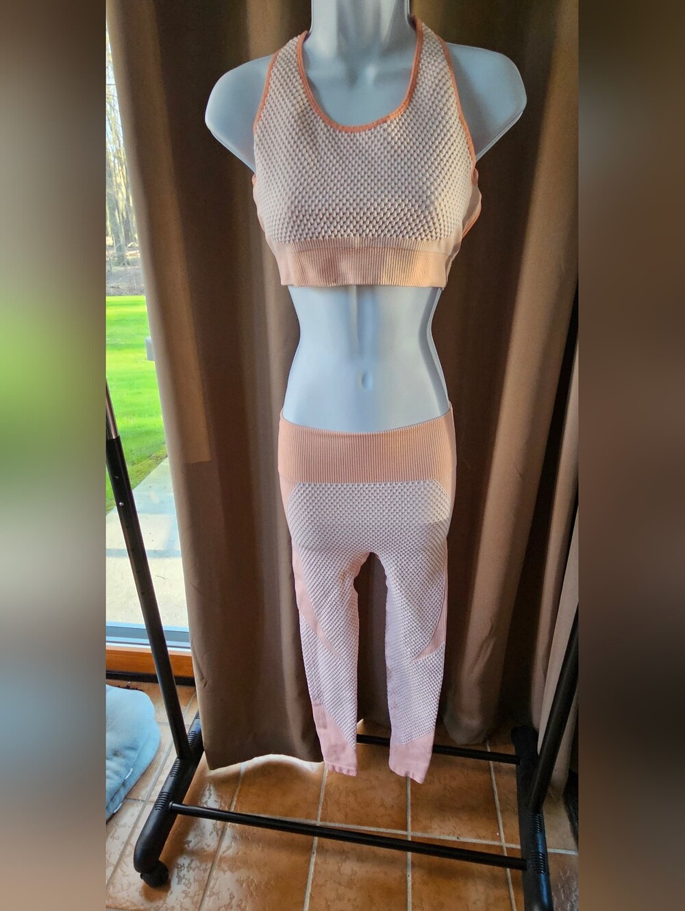 B|Fit Flex Sports Crop & Legging Set - Peaches and Cream
